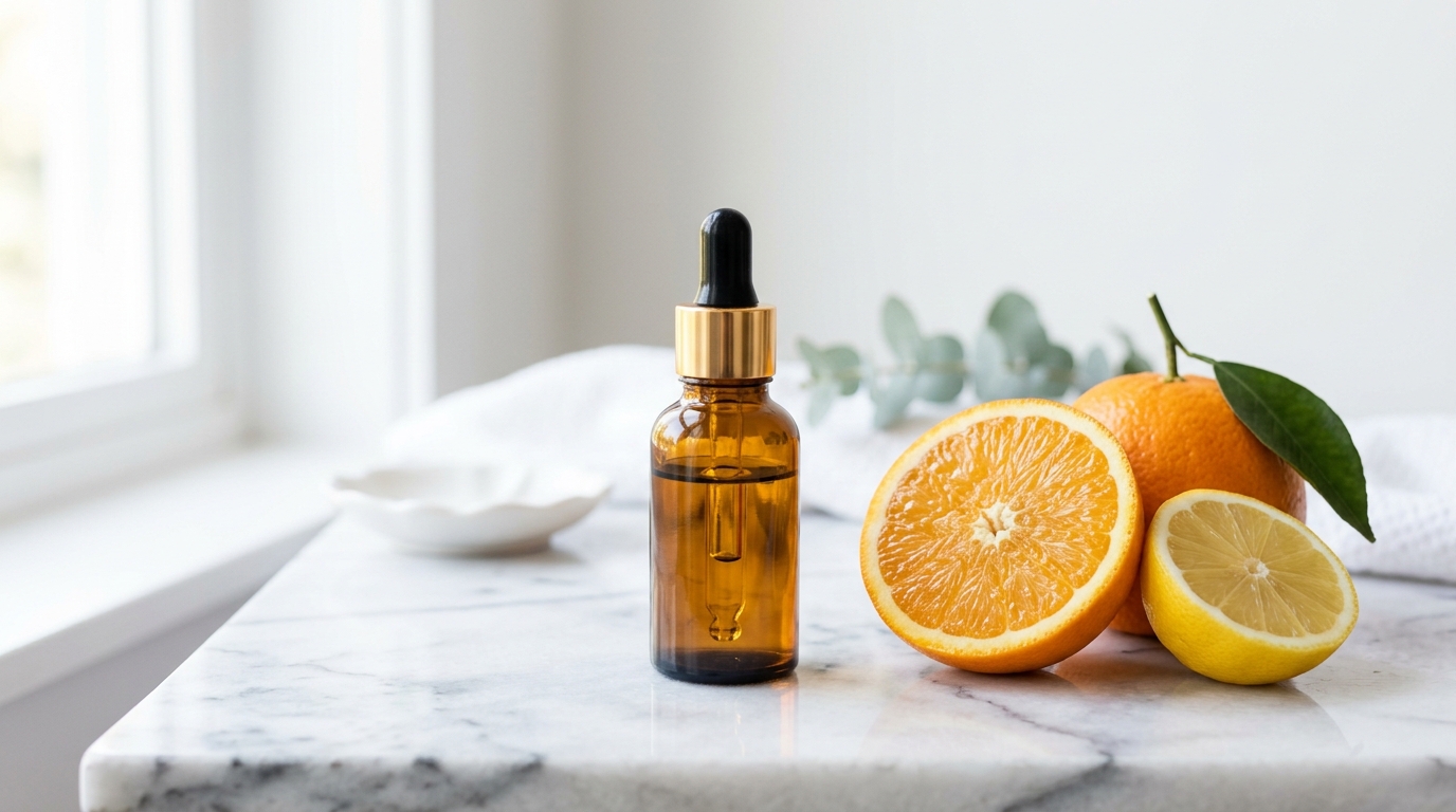 Pipetové sérum s vitamínem C, ferulová kyselina a vitamín E – zlatý kosmetický standard